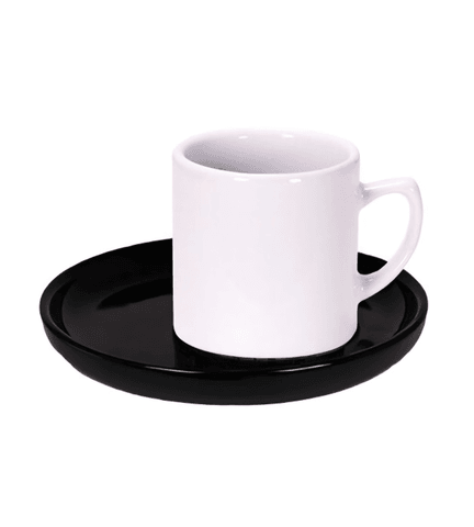 Kişiye özel Tabaği Siyah Türk Kahvesi Fincanı