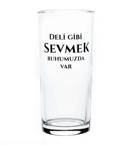 Kişiye özel Şeffaf Rakı Kadehi