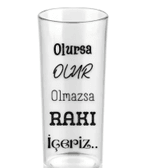 Kişiye özel Şeffaf Rakı Kadehi