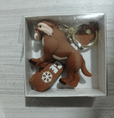 Buz devri kaplan Diego silikon lüks büyük boy anahtarlık çanta aksesuar