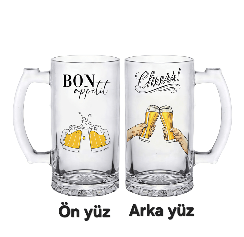 Kişiye özel Şeffaf Bira Bardağı