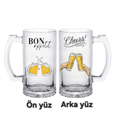 Kişiye özel Şeffaf Bira Bardağı