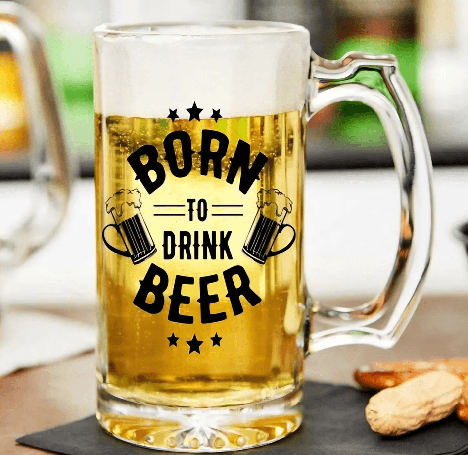 Kişiye özel Şeffaf Bira Bardağı