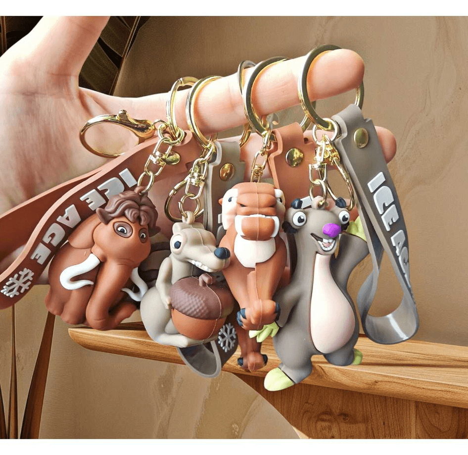 Buz devri kaplan Diego silikon lüks büyük boy anahtarlık çanta aksesuar