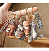 Buz devri kaplan Diego silikon lüks büyük boy anahtarlık çanta aksesuar