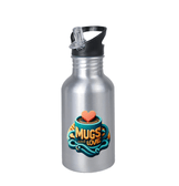 Kişiye özel Gri Kopçalı Pipetli Matara