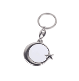 Kişiye özel ayyıldız metal çift yüz 2 adet anahtarlık