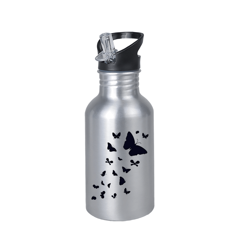 Kişiye özel Gri Kopçalı Pipetli Matara