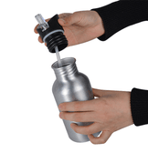 Kişiye özel Gri Kopçalı Pipetli Matara