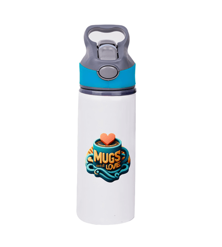 Kişiye özel Alüminyum Mavi Pipetli Matara