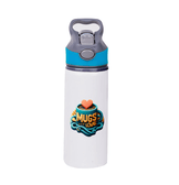 Kişiye özel Alüminyum Mavi Pipetli Matara