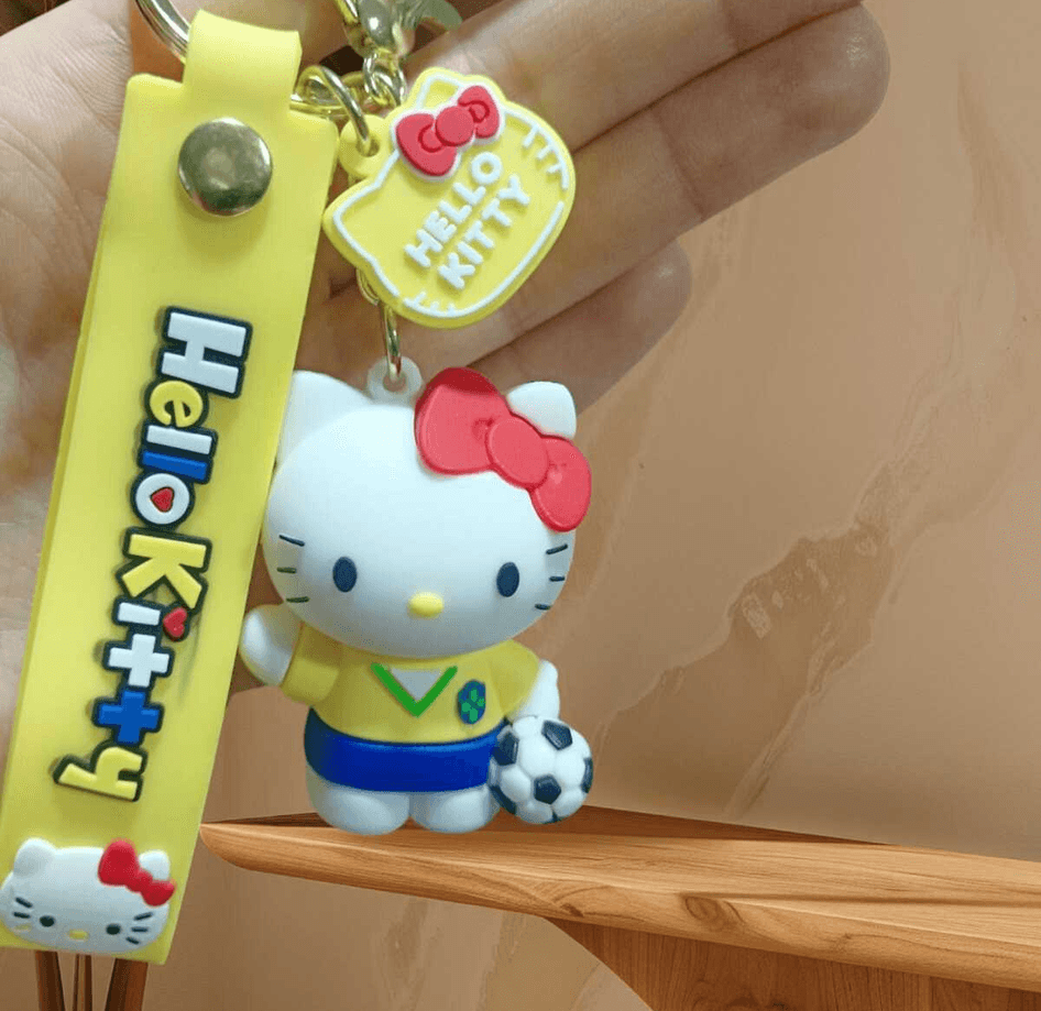 Hello Kitty ülkeler brezilya silikon lüks büyük boy anahtarlık çanta aksesuar