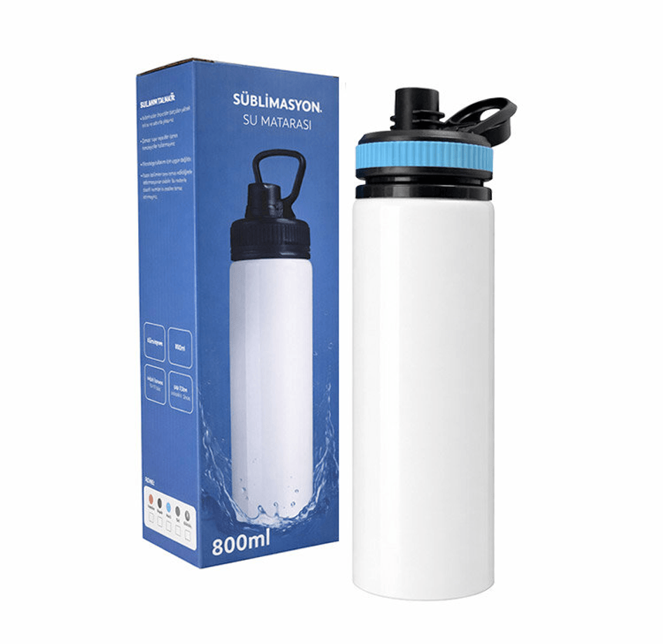 Kişiye özel Mavi Alüminyum Matara