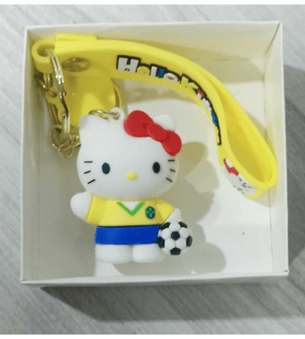 Hello Kitty ülkeler brezilya silikon lüks büyük boy anahtarlık çanta aksesuar