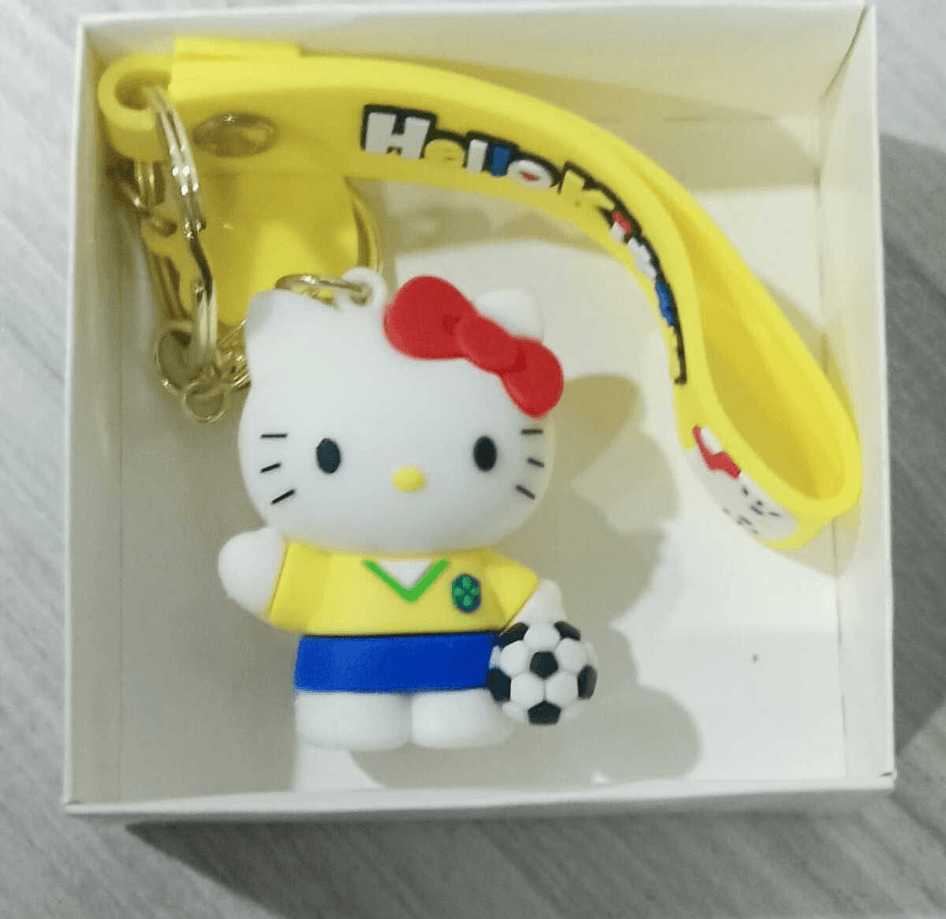 Hello Kitty ülkeler brezilya silikon lüks büyük boy anahtarlık çanta aksesuar