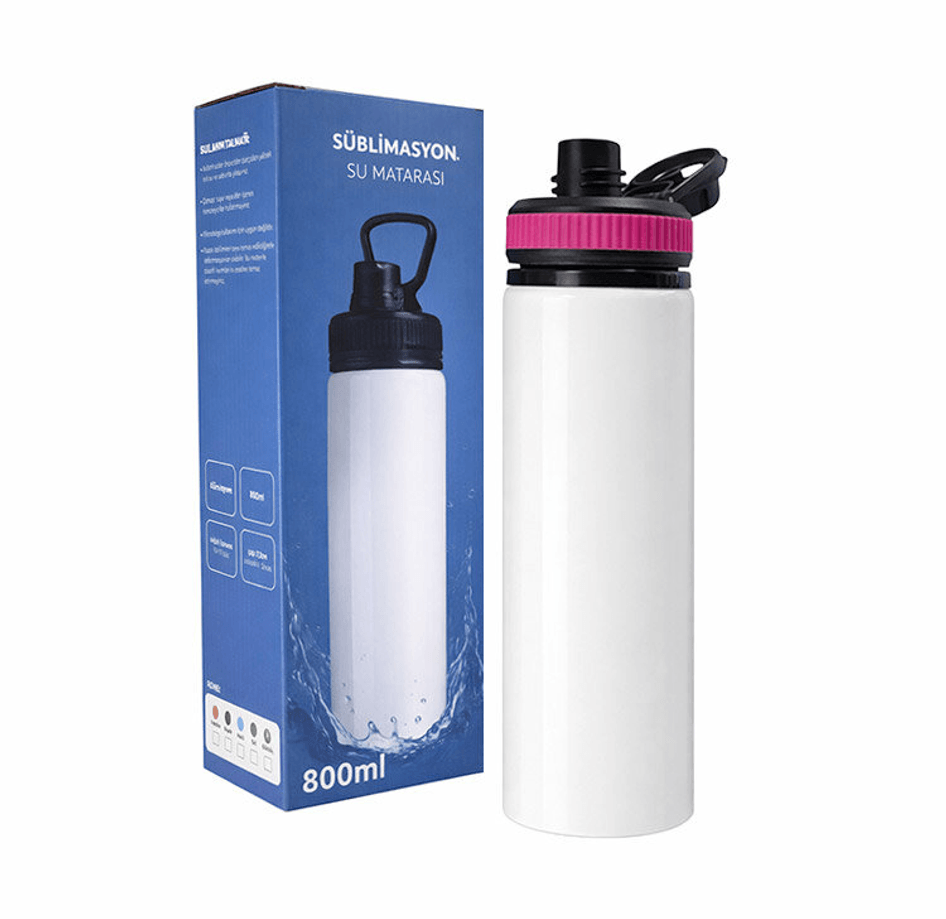 Kişiye özel Pembe Alüminyum Matara