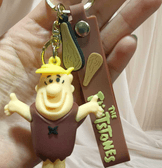 Taş devri Barney silikon lüks büyük boy anahtarlık çanta aksesuar