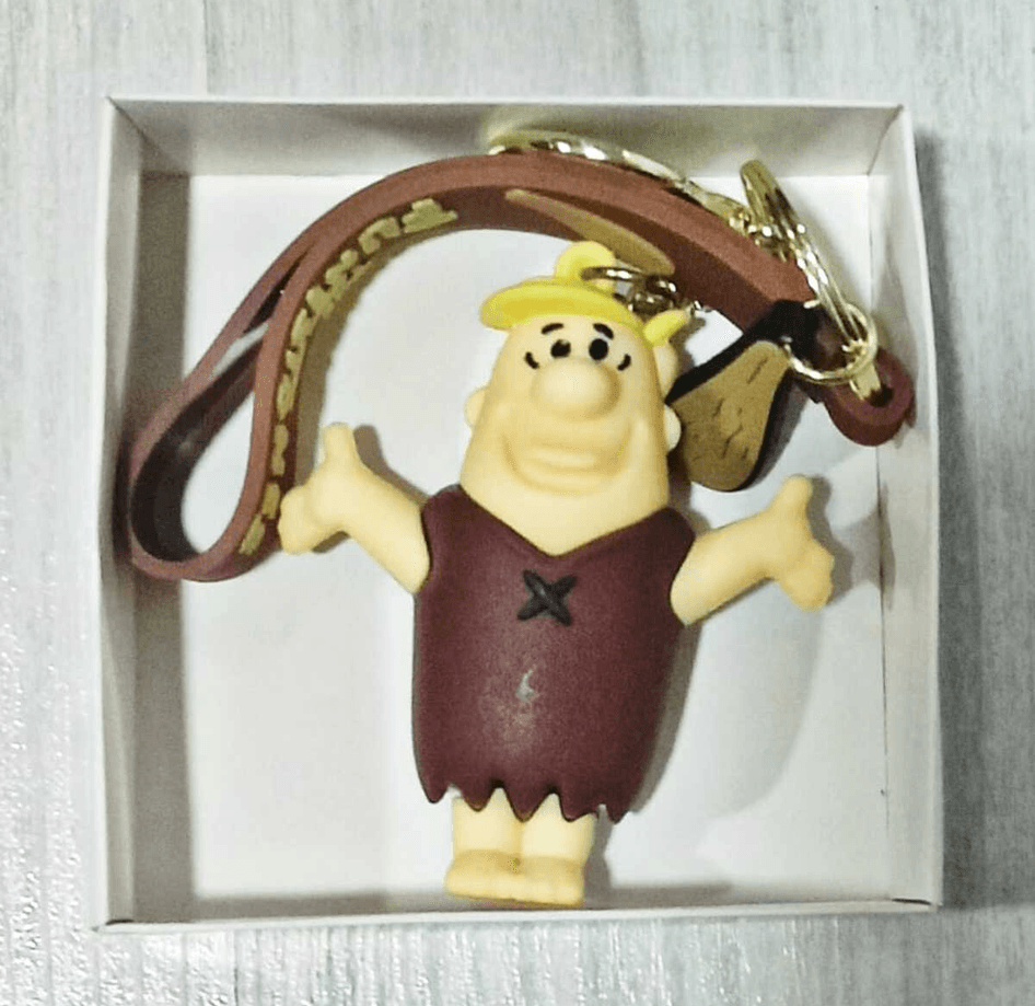 Taş devri Barney silikon lüks büyük boy anahtarlık çanta aksesuar