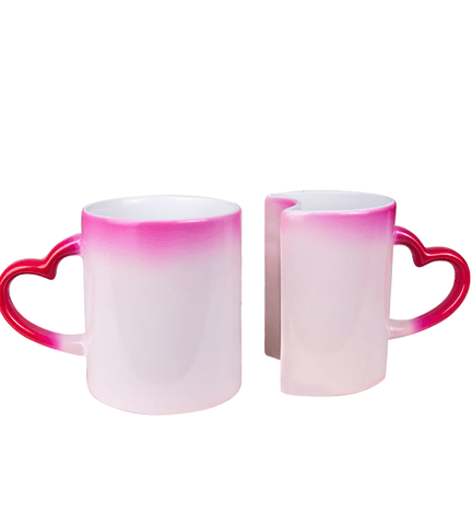 Kişiye özel Pembe Çift Sihirli Sevgili Kupası