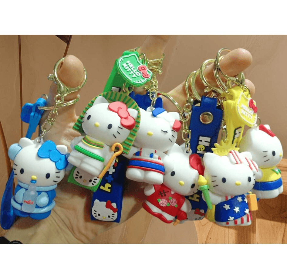 Hello Kitty ülkeler mısır silikon lüks büyük boy anahtarlık çanta aksesuar