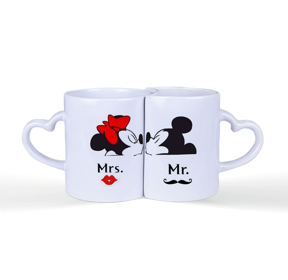 Kişiye özel Beyaz Çift Sevgili Kupası