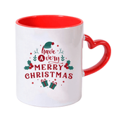 Kişiye özel İçı ve Kulpu Kırmızı Kalp Kulplu Sevgili Kupası