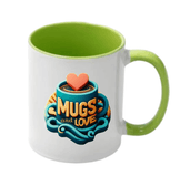 Kişiye özel İçi ve Kulpu Açık Yeşil Porselen Kupa