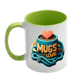 Kişiye özel İçi ve Kulpu Açık Yeşil Porselen Kupa