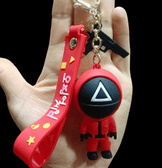 Squid Game ÜÇGEN silikon lüks büyük boy anahtarlık çanta aksesuar