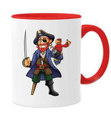 Kişiye özel İçi ve Kulpu Kırmızı Porselen Kupa