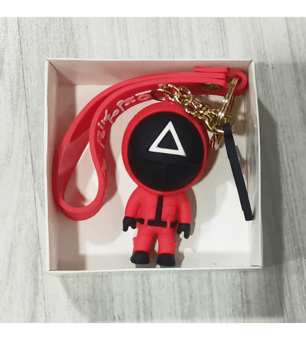 Squid Game ÜÇGEN silikon lüks büyük boy anahtarlık çanta aksesuar