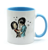 Kişiye özel İçi ve Kulpu Açık Mavi Porselen Kupa