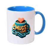 Kişiye özel İçi ve Kulpu Açık Mavi Porselen Kupa