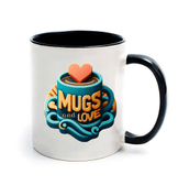 Kişiye özel İçi ve Kulpu Siyah Porselen Kupa