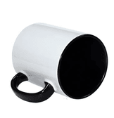 Kişiye özel İçi ve Kulpu Siyah Porselen Kupa