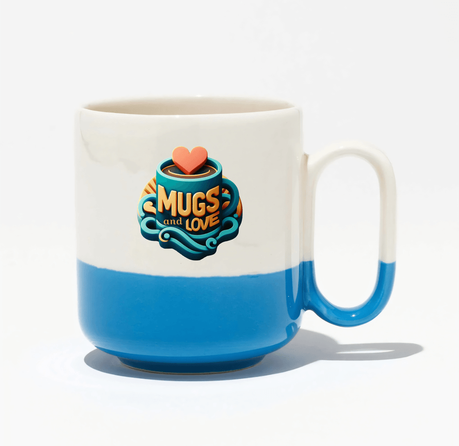 Kişiye özel Mavi Şeritli Pro Seramik Kupa