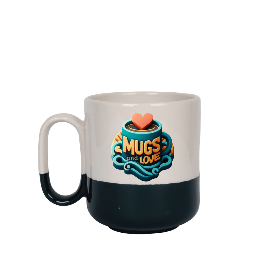 Kişiye özel Koyu Lacivert Şeritli Pro Seramik Kupa