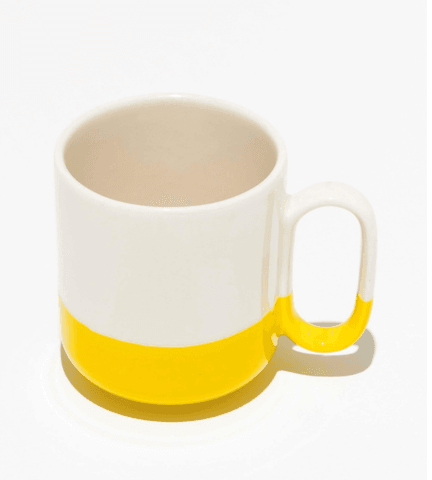 Kişiye özel Sarı Şeritli Pro Seramik Kupa