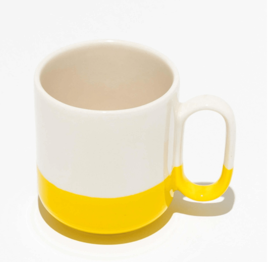 Kişiye özel Sarı Şeritli Pro Seramik Kupa