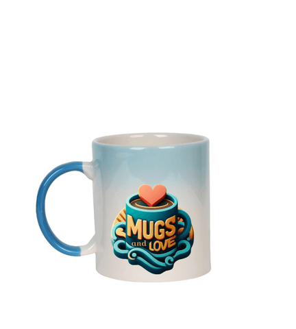 Kişiye özel Mavi Geçişli Seramik Kupa