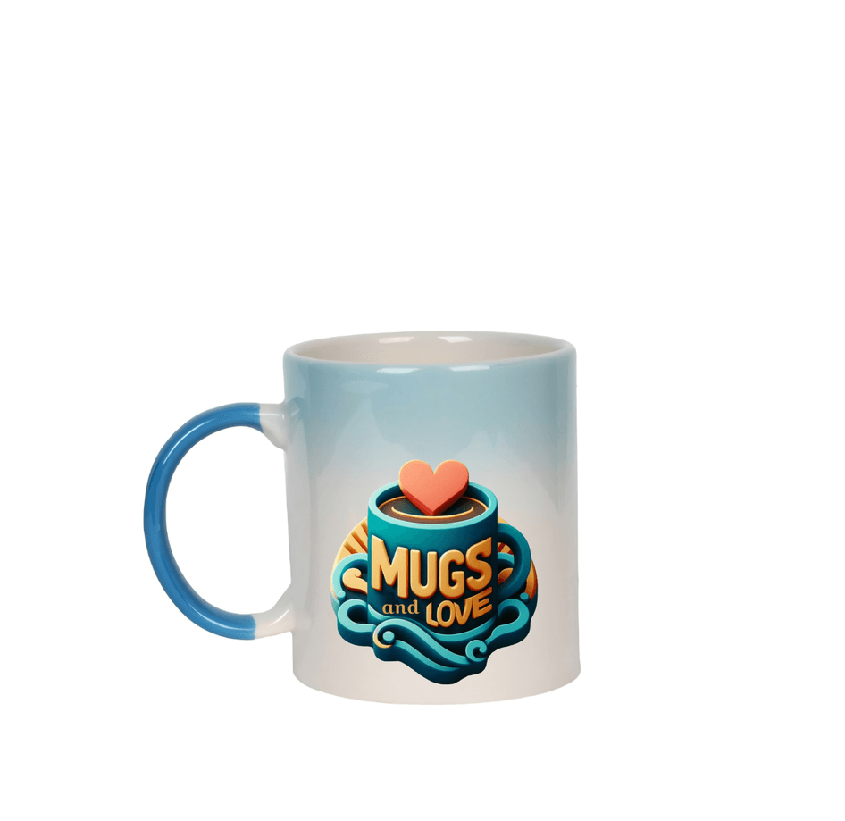 Kişiye özel Mavi Geçişli Seramik Kupa