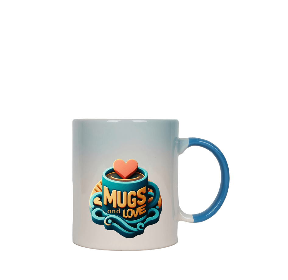 Kişiye özel Mavi Geçişli Seramik Kupa