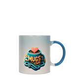 Kişiye özel Mavi Geçişli Seramik Kupa