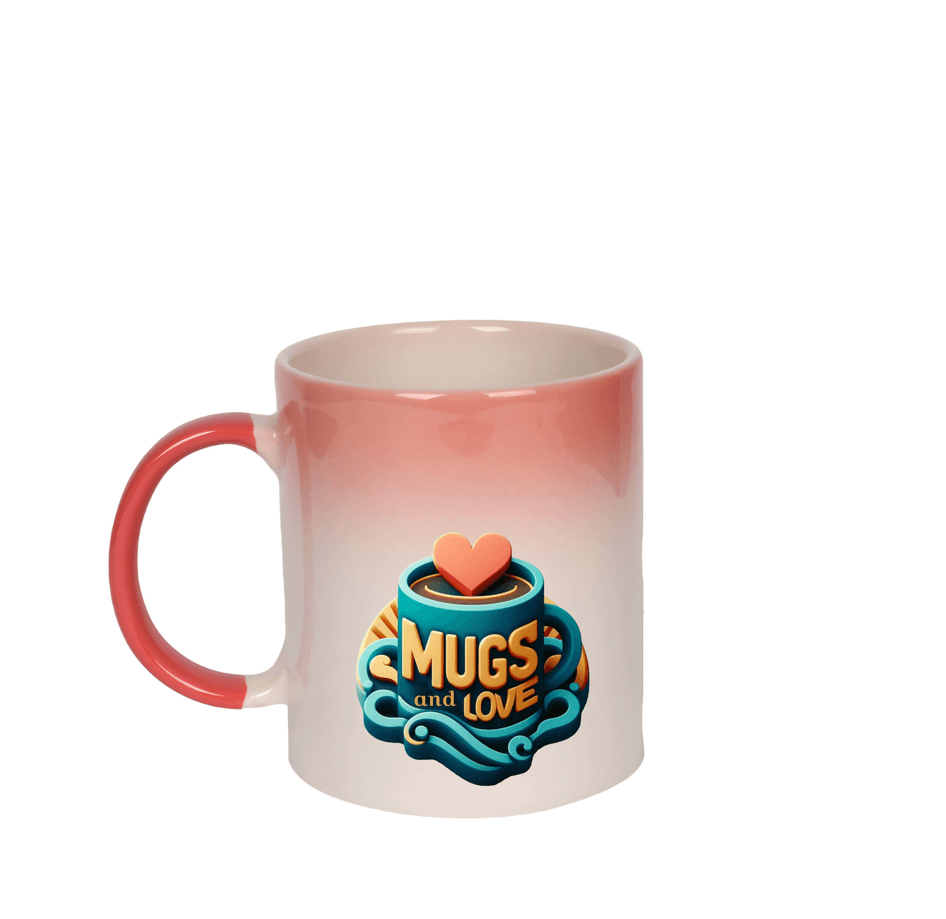 Kişiye özel Kırmızı Geçişli Seramik Kupa