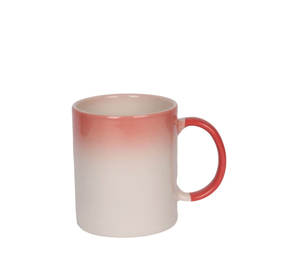 Kişiye özel Kırmızı Geçişli Seramik Kupa