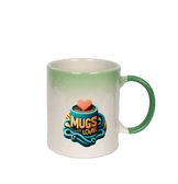 Kişiye özel Yeşil Geçişli Seramik Kupa