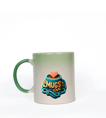 Kişiye özel Yeşil Geçişli Seramik Kupa