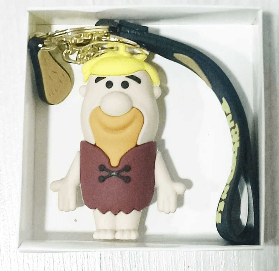 Taş devri Barney silikon lüks büyük boy anahtarlık çanta aksesuar