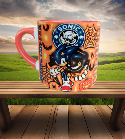 Sonic Halloween Baskı Porselen Fincan