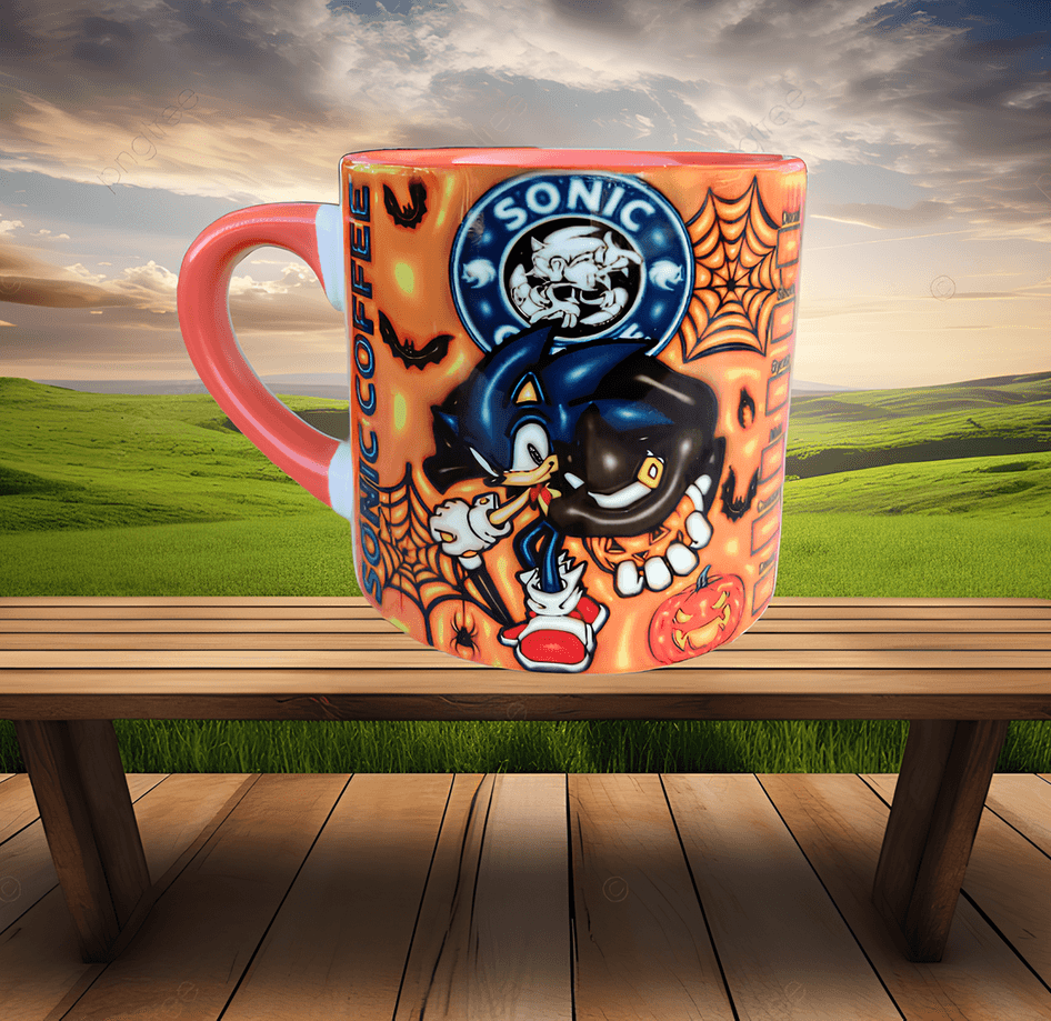 Sonic Halloween Baskı Porselen Fincan